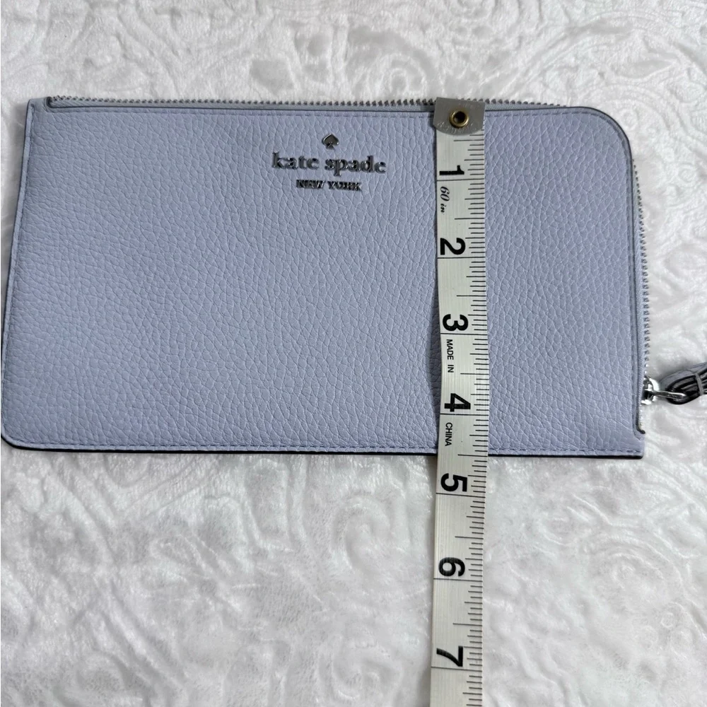 Kate Spade Light Blue Zip Around Wristlet Wallet